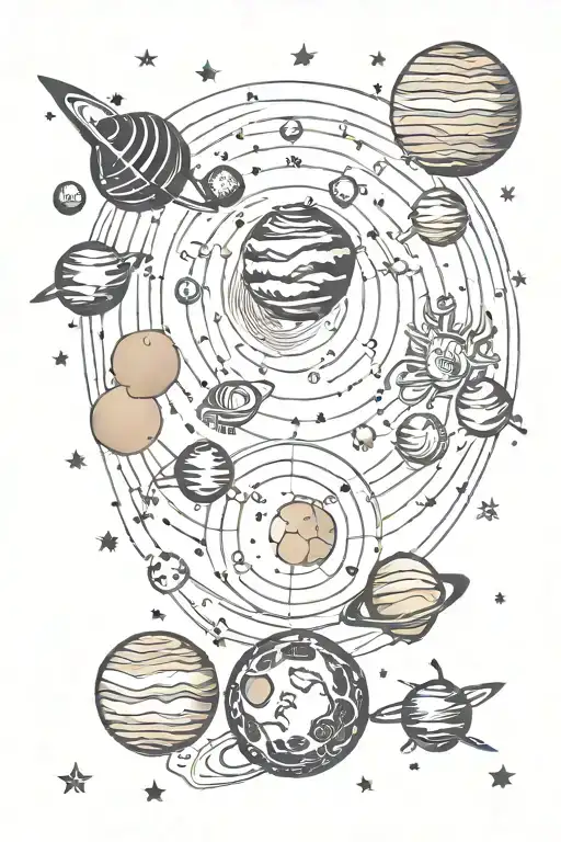Beautiful Planets With Stars And Constellations Representing The Scorpio Zodiac Sign