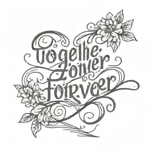 Together Forever Written In Script