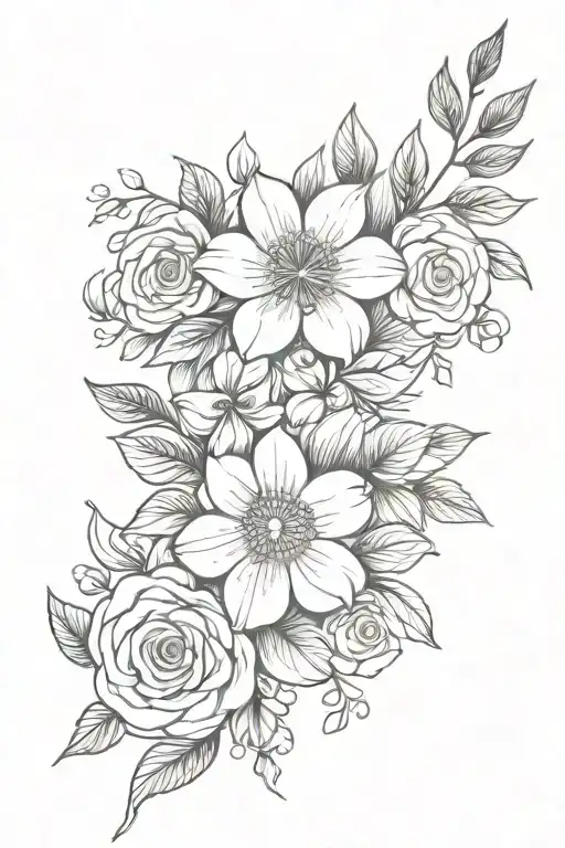 Floral Greek Fine Line