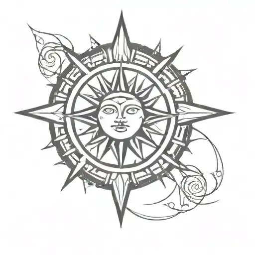 Sun Goddess Tattoo Design