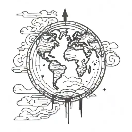 A Tattoo Representing A Trip To The Other Side Of The World With His Best Friend