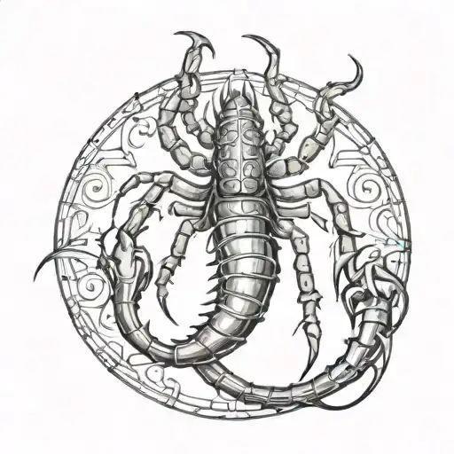 Borneo Scorpion In A Chaotic And Gothic Style