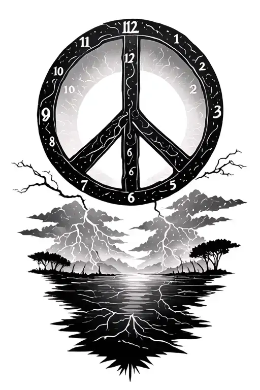 Peace And Lightining Storm And Time And Nature