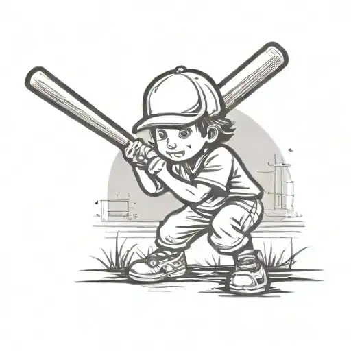 Child With A Baseball Bat