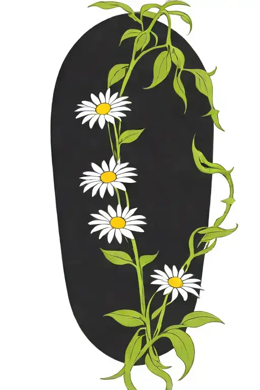Intertwined Daisies Wrapped Around Vines