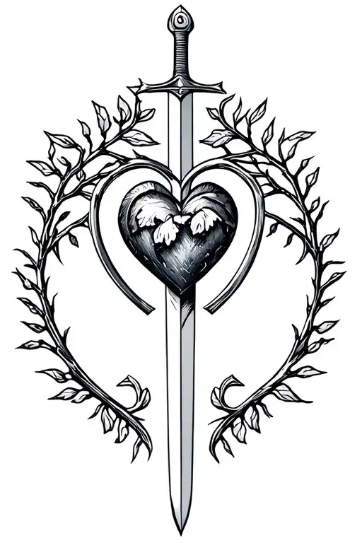 Sacred Heart Sword And Branch