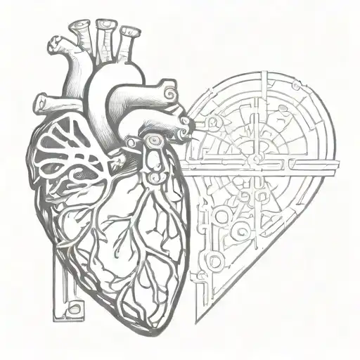 Anatomical Heart And Skeleton Key