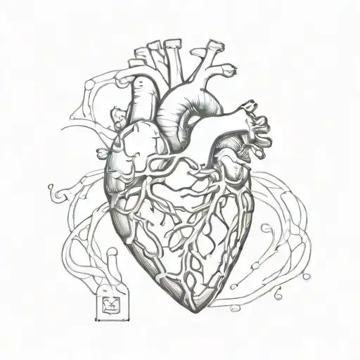 Anatomical Heart With A Skeleton Key