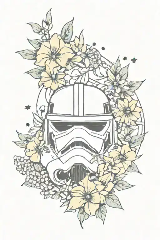 Floral Simple Star Wars Design