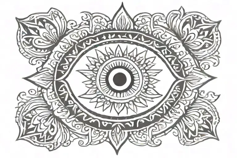 Evil Eye In Mandala