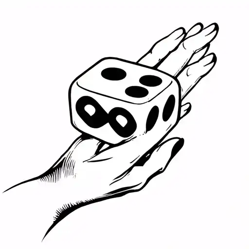 Dice In Love With Hand
