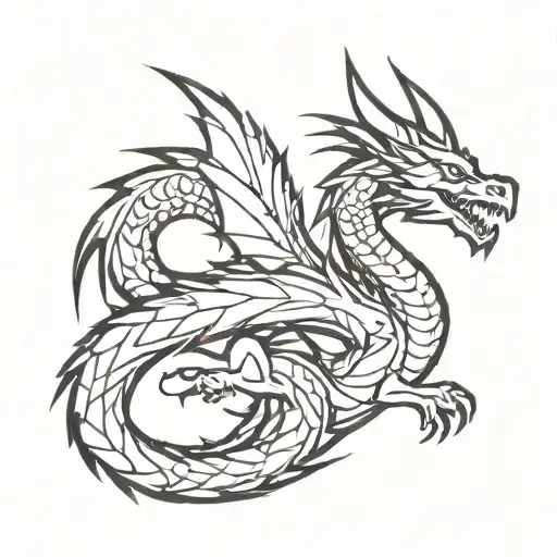 Outline Of A Dragon