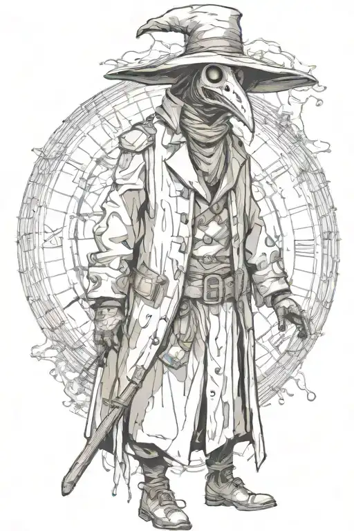 Mid Evil Times War Famine Plague Doctor Character