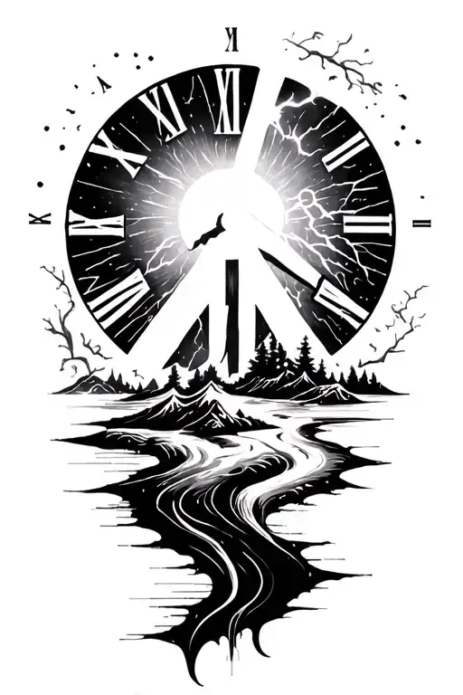 Peace And Lightining Storm And Time And Nature