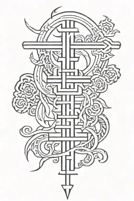 Japanese Arm Sleeve With German Runes