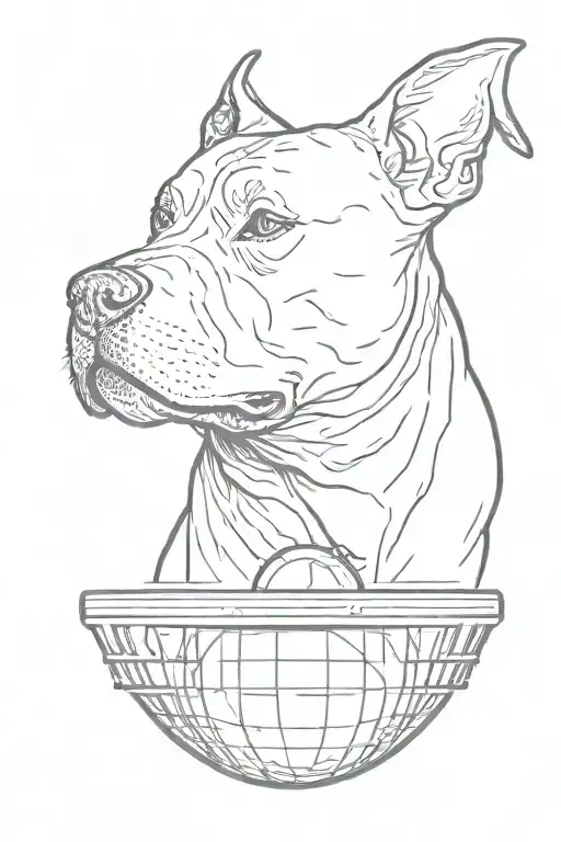 Pitbull Balancing Ball On Nose