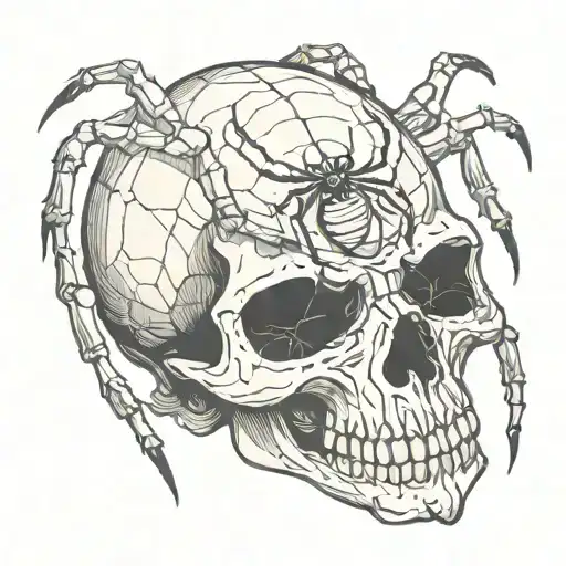 Scary Spider Skull