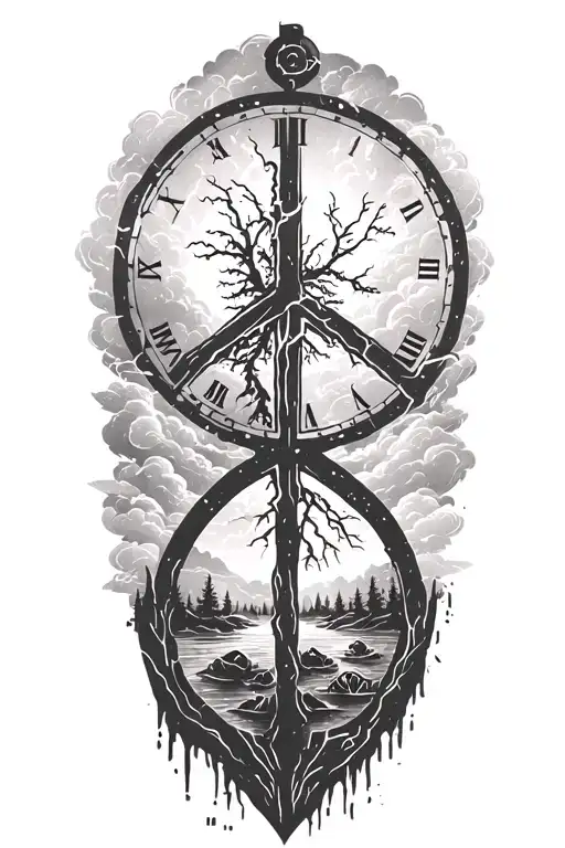 Peace And Lightining Storm And Time And Nature