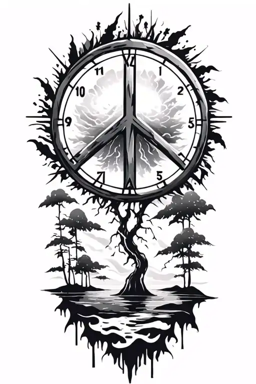 Peace And Lightining Storm And Time And Nature