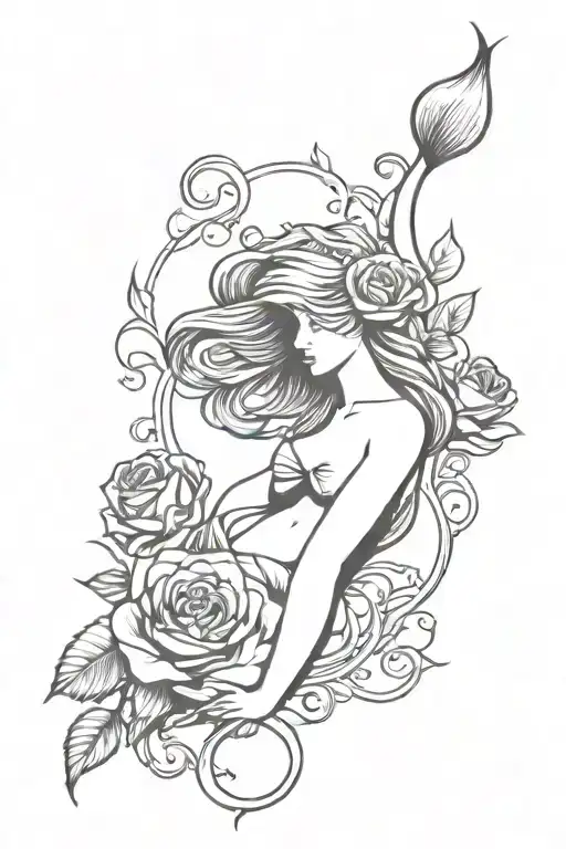 Roses And Mermaid