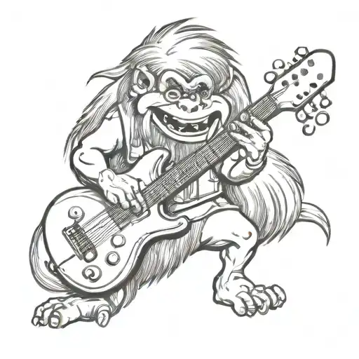 A Troll Playing A Guitar
