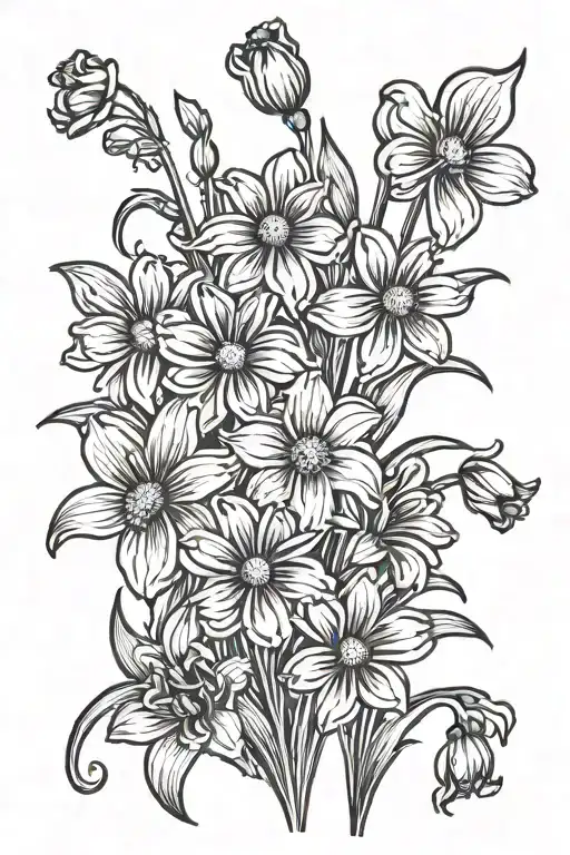 Daisies - Daffodils - Sweet Peas