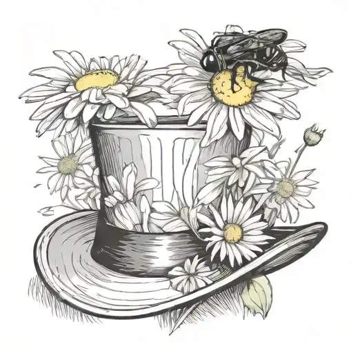 Tophat With A Daisy And A Housefly