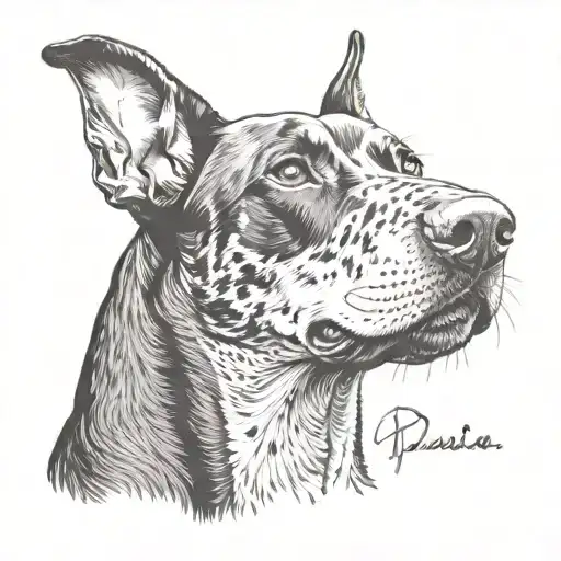 Black And White Doberman