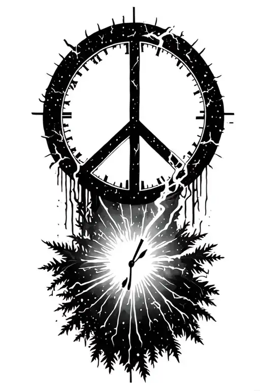 Peace And Lightining Storm And Time And Nature