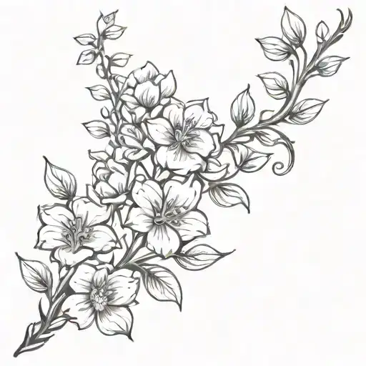 Birth Flower Vine Spine