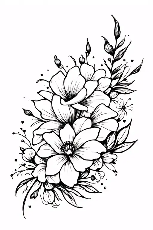 Tattoo Incorporating Elements Of Painting And Tattooing