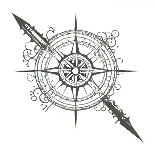 Compass Flat Eart Colored