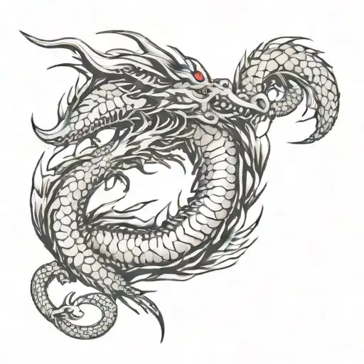 A Dragon Tattoo On The Forearm Covering Up The Old