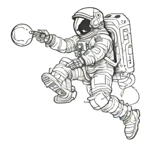 Astronaut Floating In Space