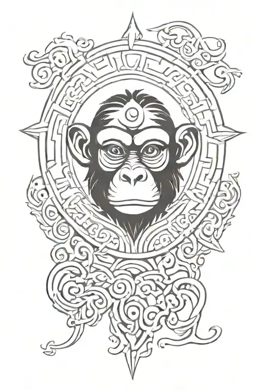 Monkey Sun Message Demon N