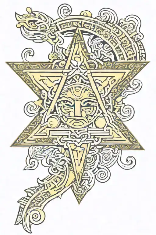 Mayan Yellow Electric Star Sign