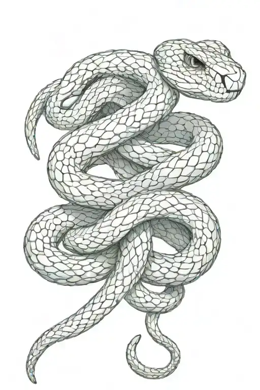 Three Headed Snake Intertwined