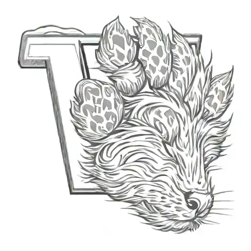 Cat Paw With Letter Z