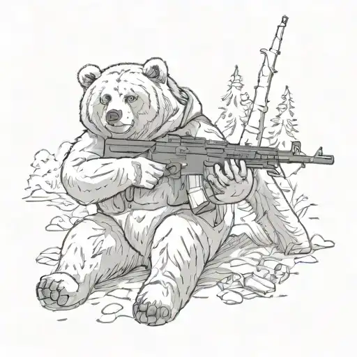 Next To A Bear With A Kalashnikov