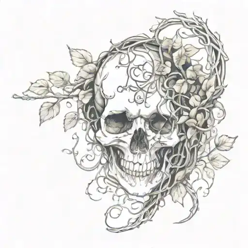Mithrix Skull Surrounded By Vines Wrapped