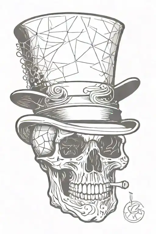 Skull With Top Hat