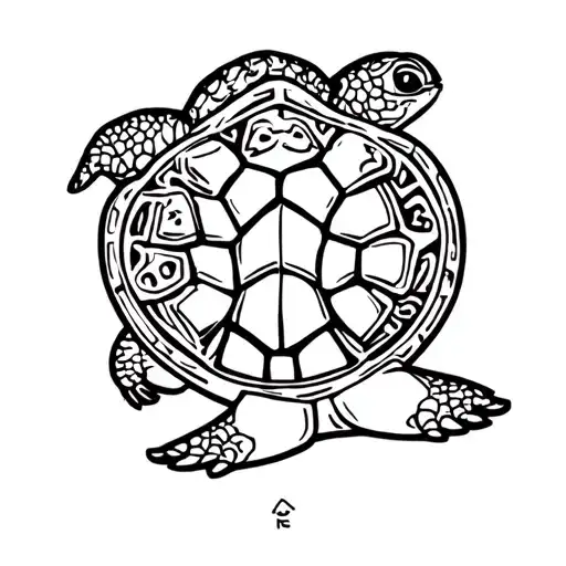 Mantra Rae With A Turtle Inside The Body Of The Mantra