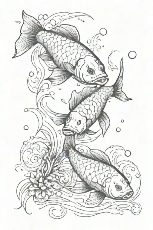 Sagittarius Pisces Fish Swimming