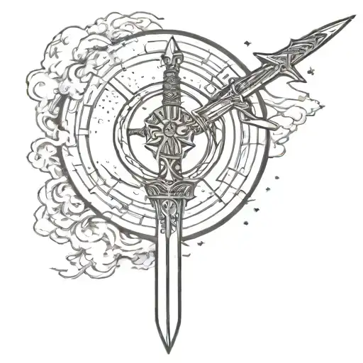 Sword And Cresent Moon