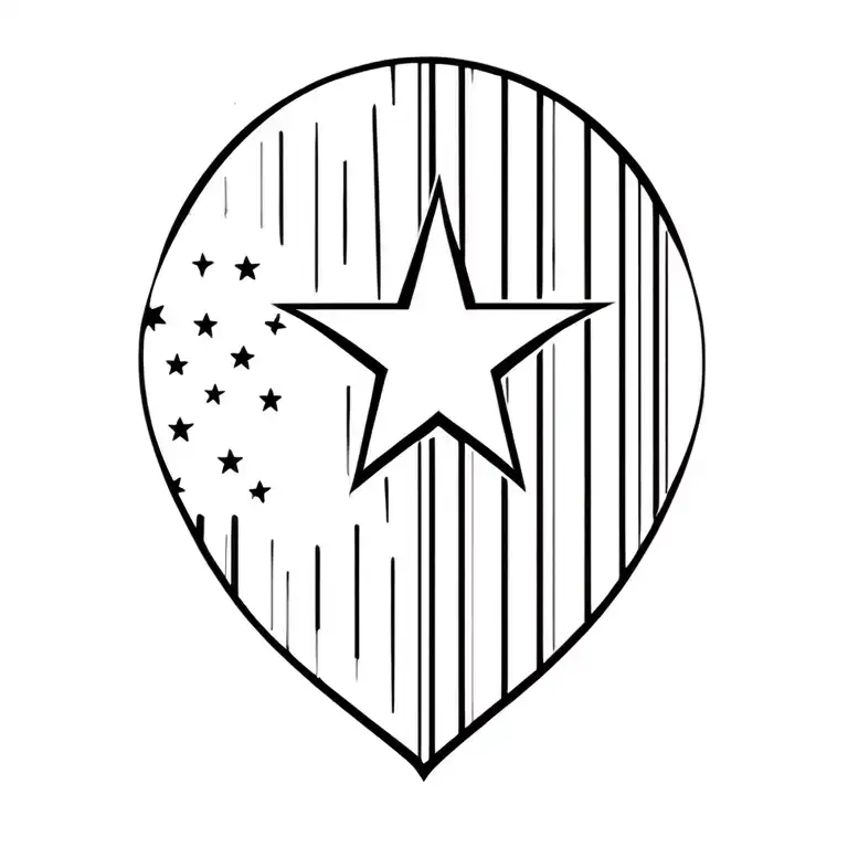 Country With Stars And Stripes