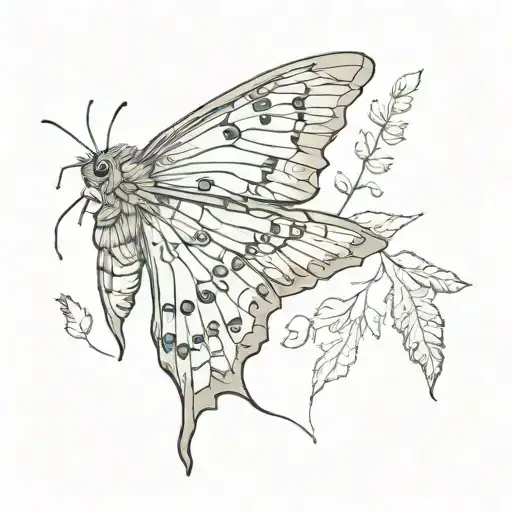 Lunnar Moth With Word Reign