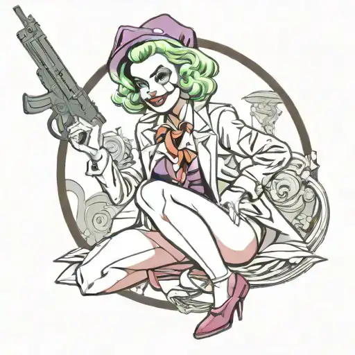 Gangster Female Pinup Joker Style That Says Fatt