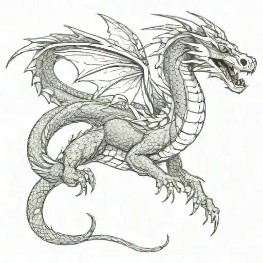 Snake Dragon Flying