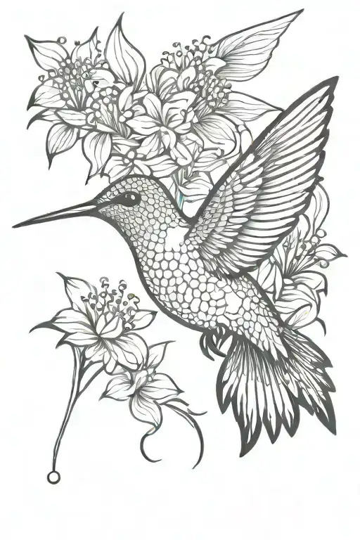 Hummingbird Sipping Nectar