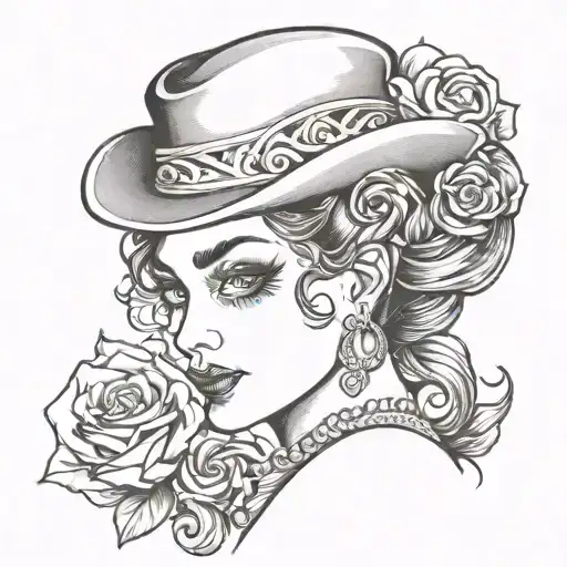 Saloon Girl Portrait